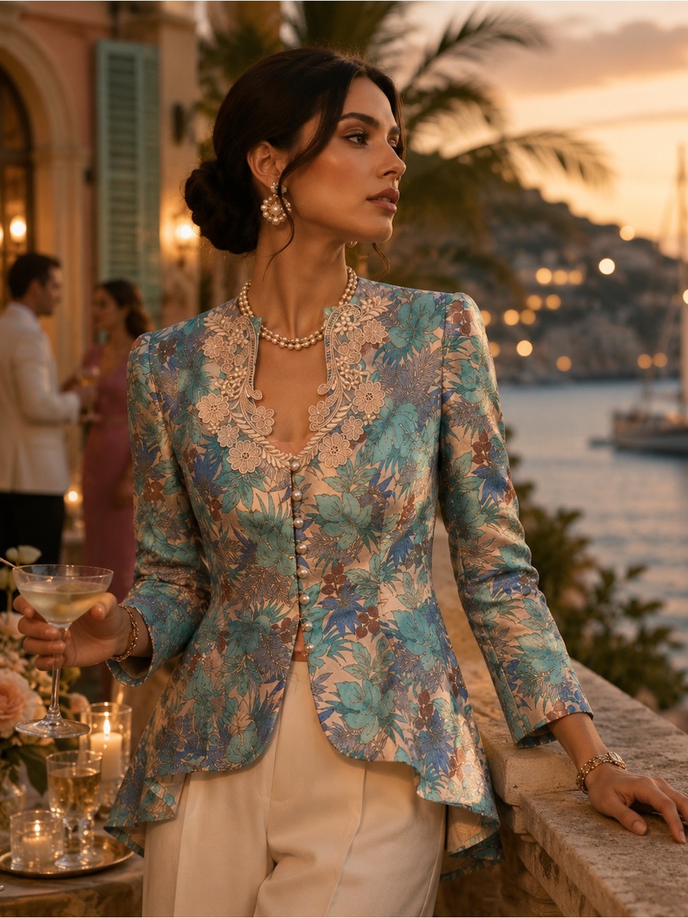 Thai Silk Luxury Vintage Evening Jacket